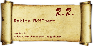 Rakita Róbert névjegykártya